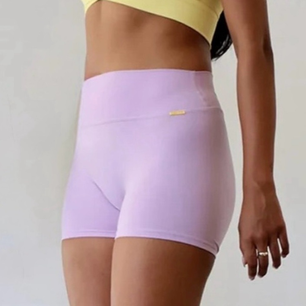 Cleo Harper Lavender High-Rise Athletic Shorts
